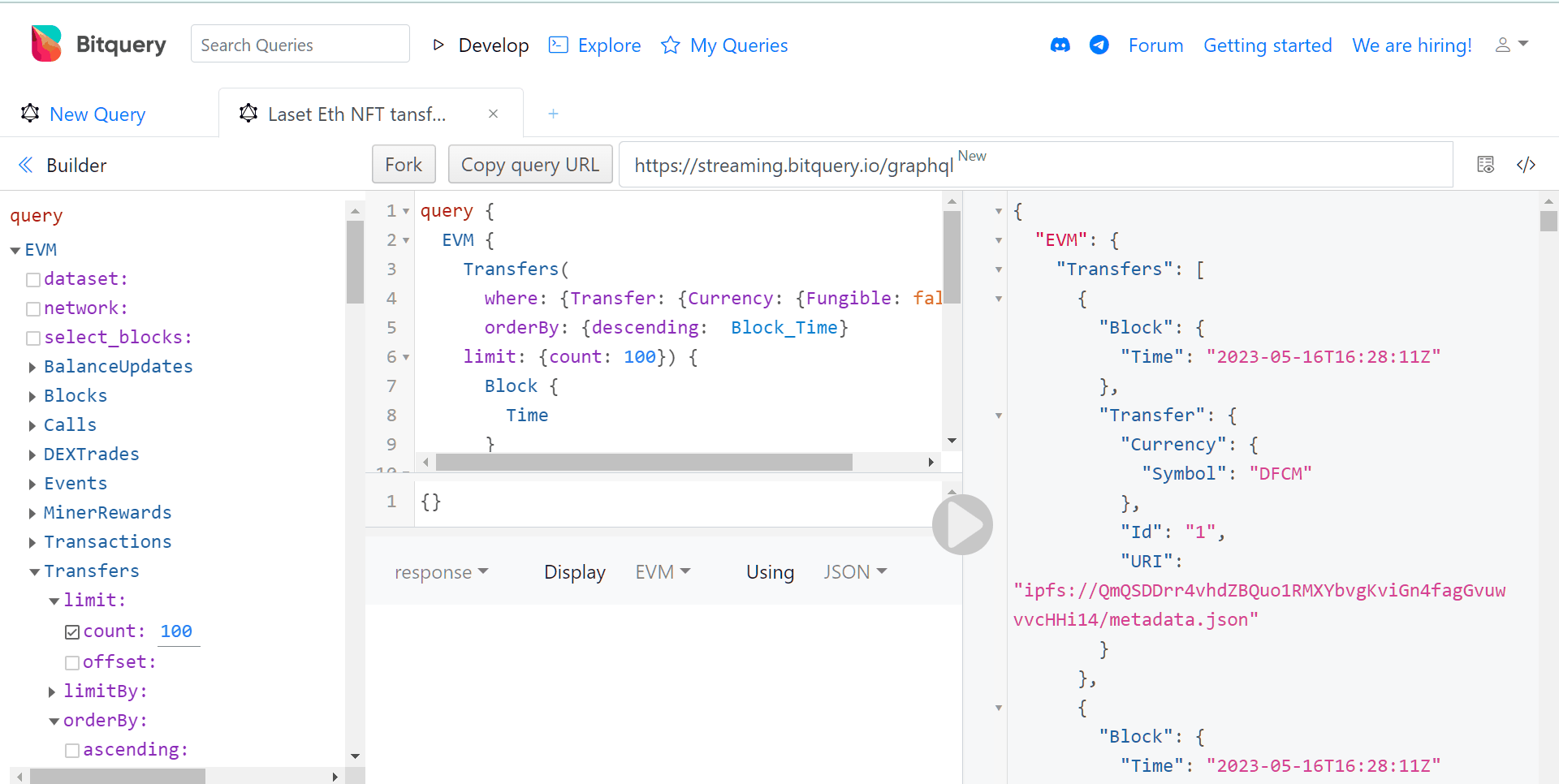 IDE screen