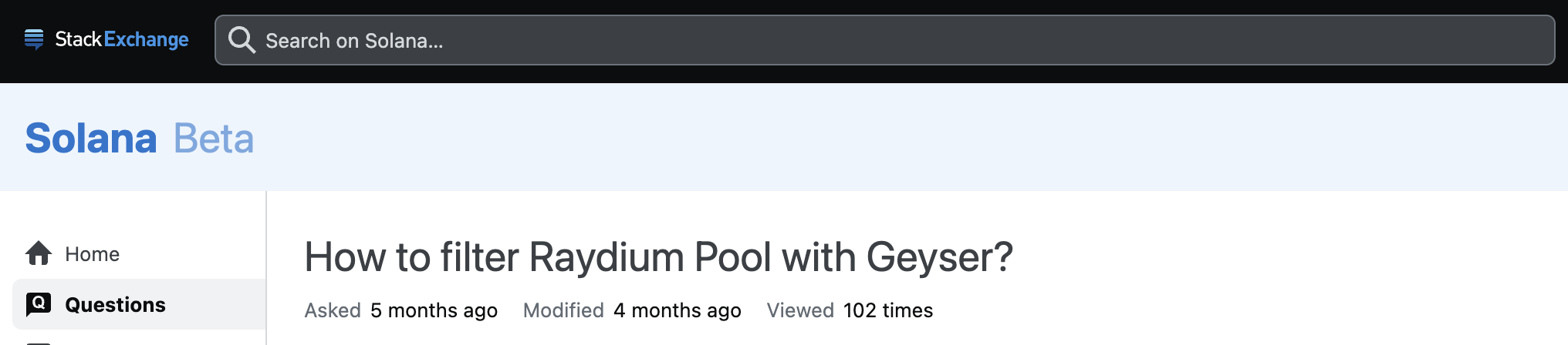 Stack Exchange question on Geyser Filtering - 2